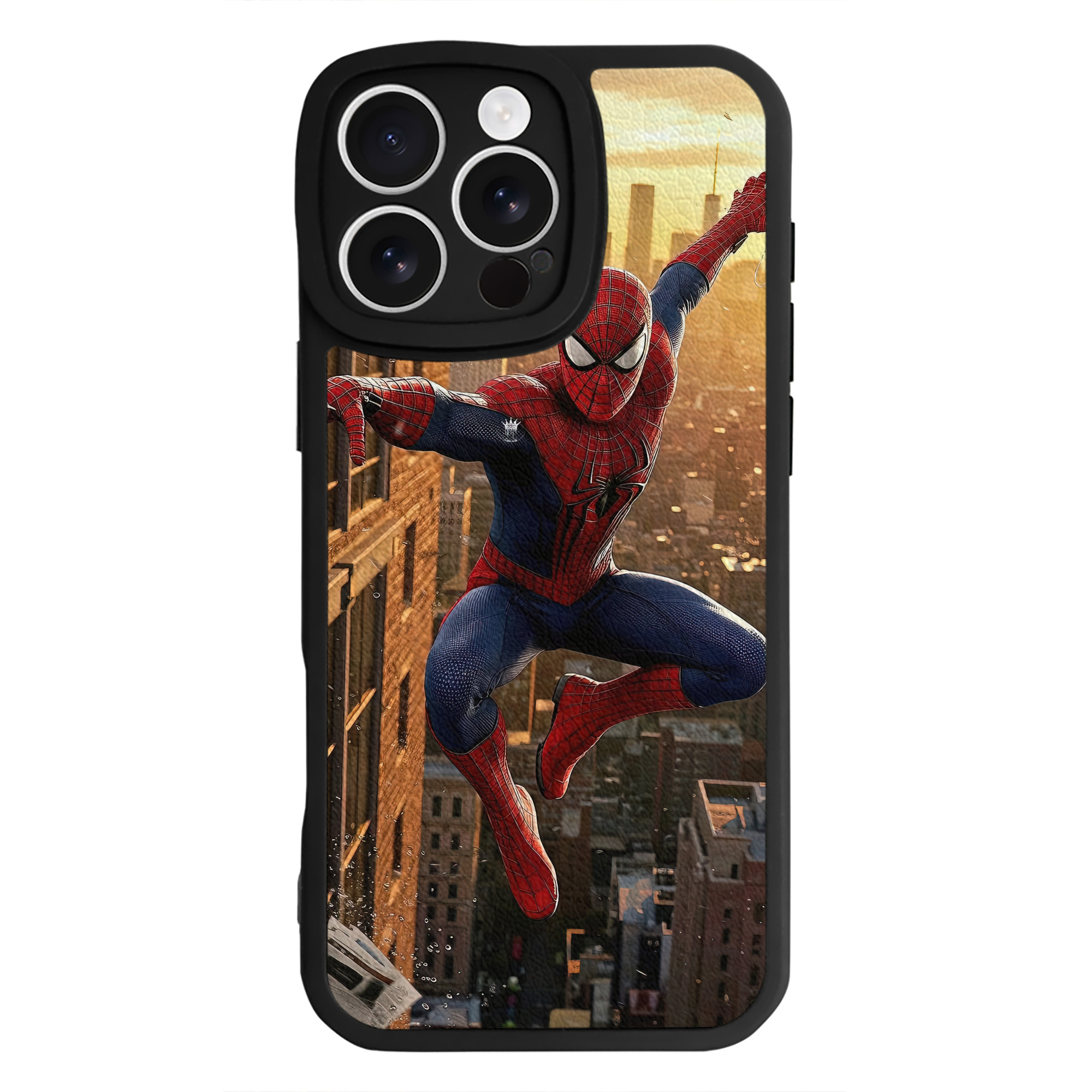 （画像用） Spider Man スパイダーマン 【iPhone 16シリーズ対応】シリコンスマホケース（レザー調） 材質：シリコン